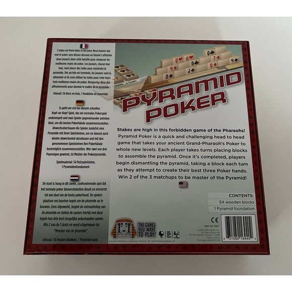 Pyramid Poker Board Game for Family Fun Christmas Gift Present Toy Games Toys - Picture 4 of 5